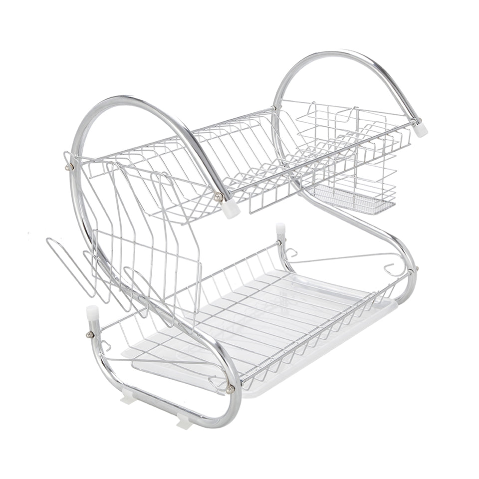 Multifunctional S-shaped two Layers Dish Rack