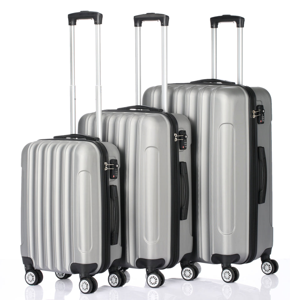 3-in-1 Multifunctional Large Capacity Traveling Storage Suitcase Silver Grey