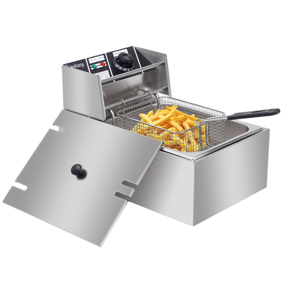6L Stainless Steel Single Cylinder Electric Fryer