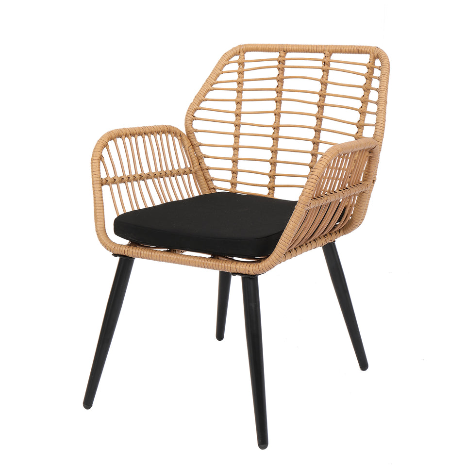 Outdoor Wicker Rattan Chair Four-Piece Patio Furniture Set