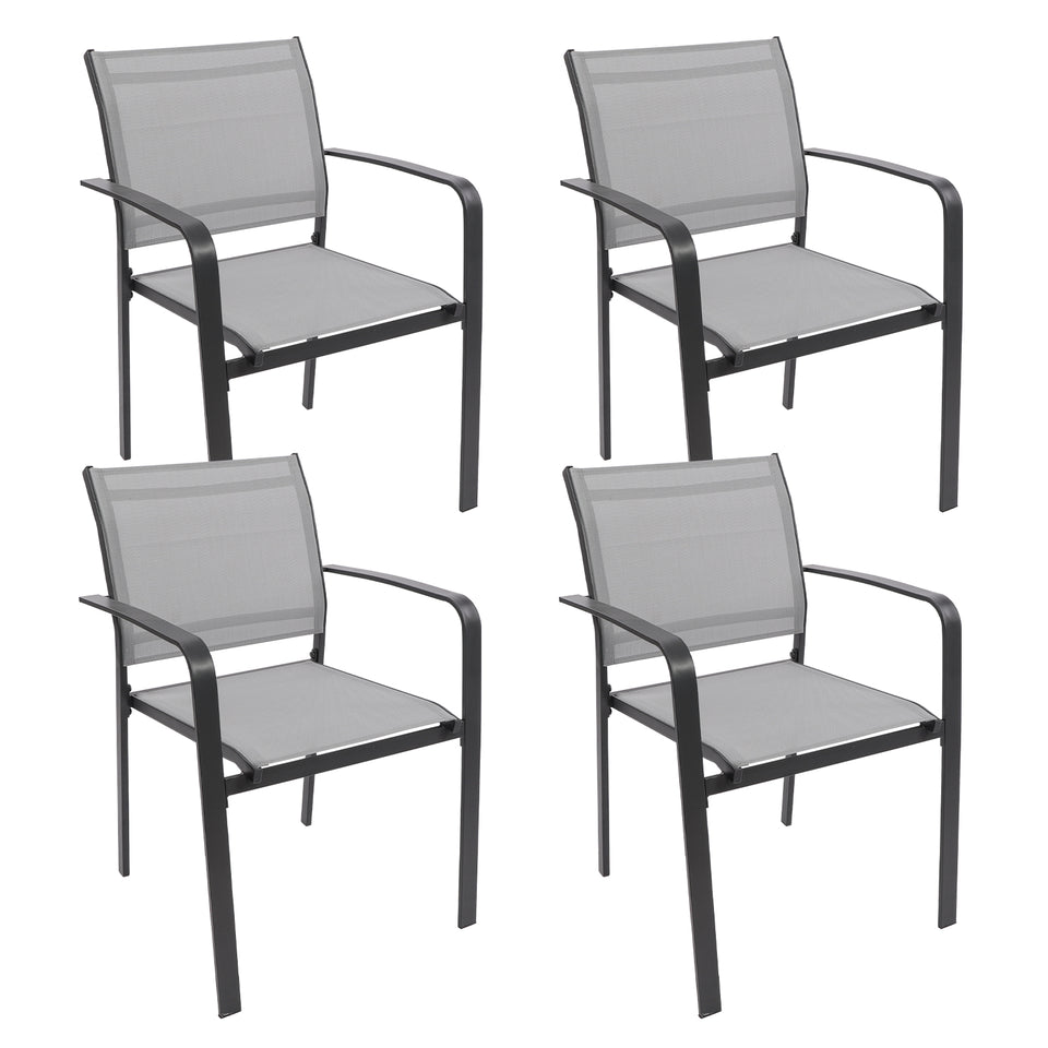 Patio Garden Dining Chairs- Set of 4 (No Table)