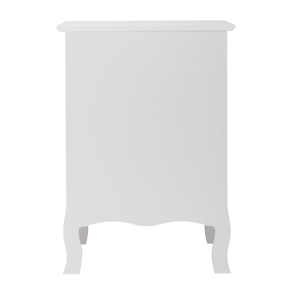 45*38*63cm Country Style Three Drawer Night Table Large Size White