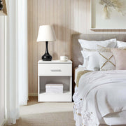 2-Tier Nightstand Bedside Cabinet End Table for Bedroom Home Office White - Lavish Kitchen Isle