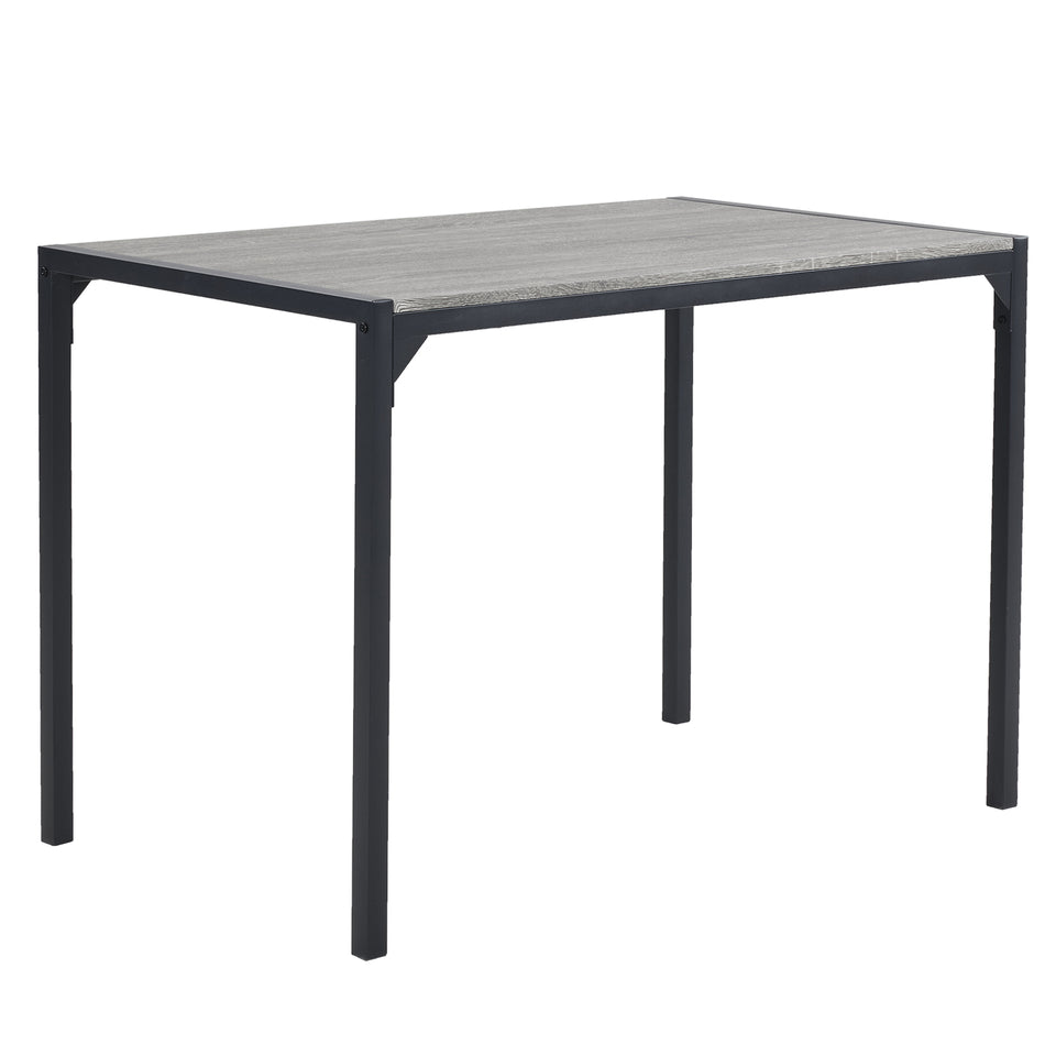 Dining Table Set for 4  with 2 Chairs and a Bench for Small Space Bar Pub Apartment- Grey