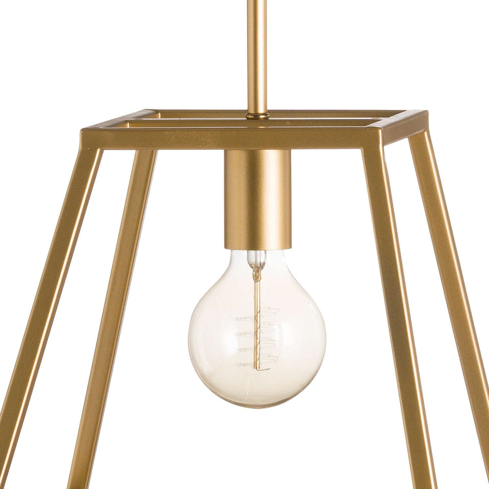 Handcrafted Brass Piped Pendant Light