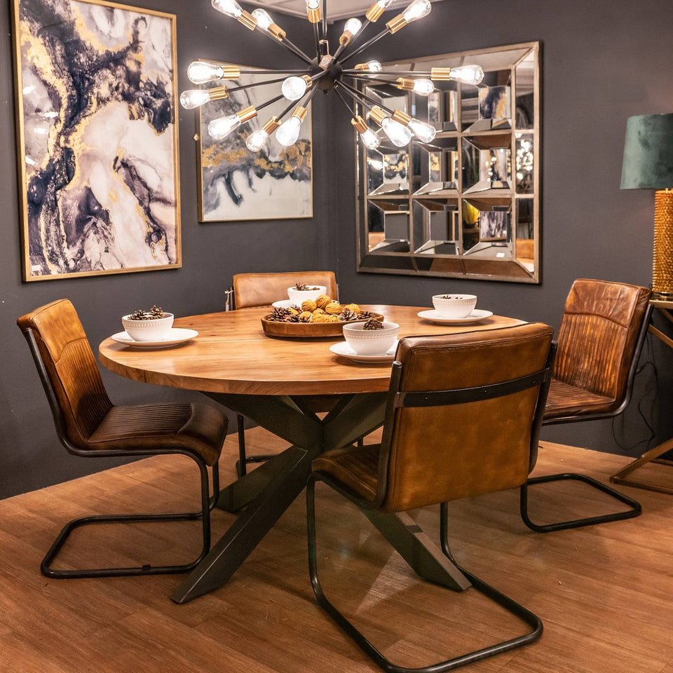 Live Edge Collection Large Round Dining Table