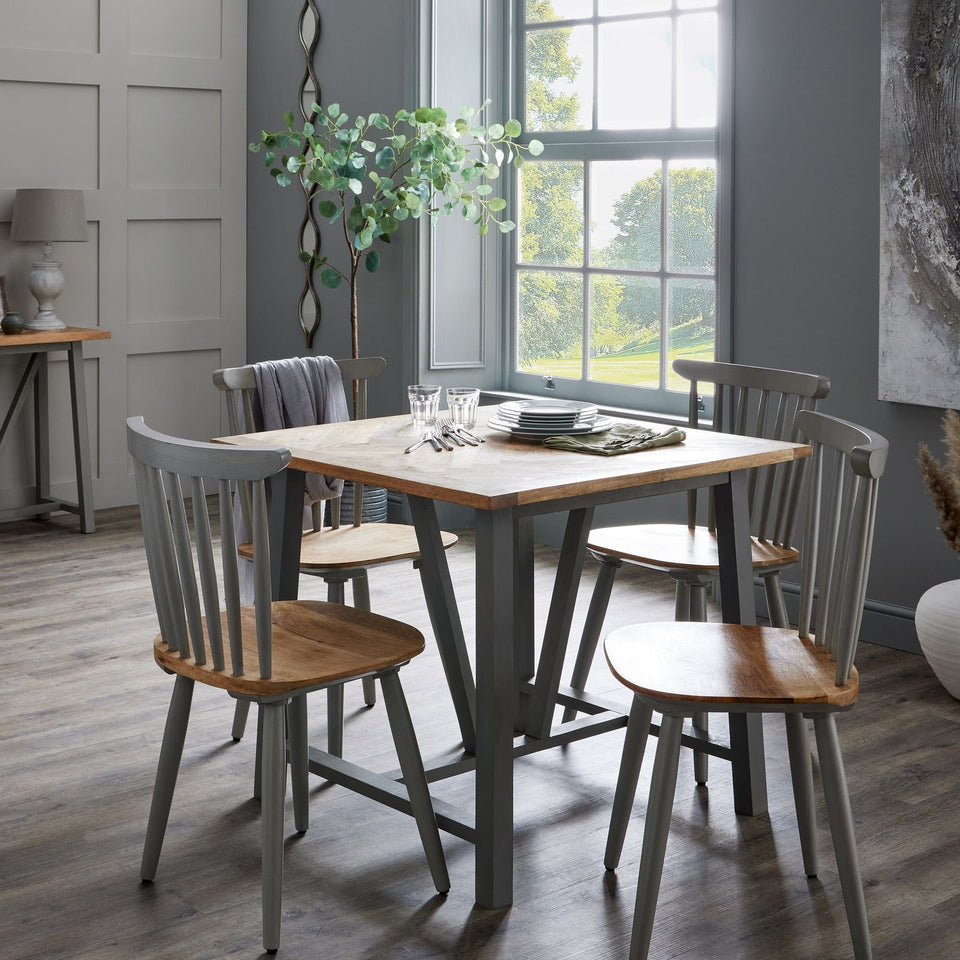 Nordic Grey Collection Square Dining Table