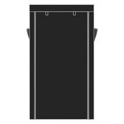 Lavish Kitchen Isle 10-tier black and grey shoe rack with dustproof cover for closet shoe storage and organization