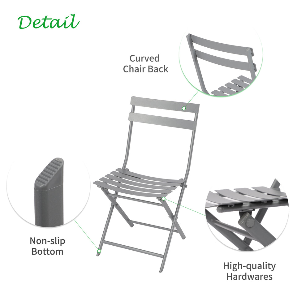 Folding Bistro Dining Table and  two sets of Chairs