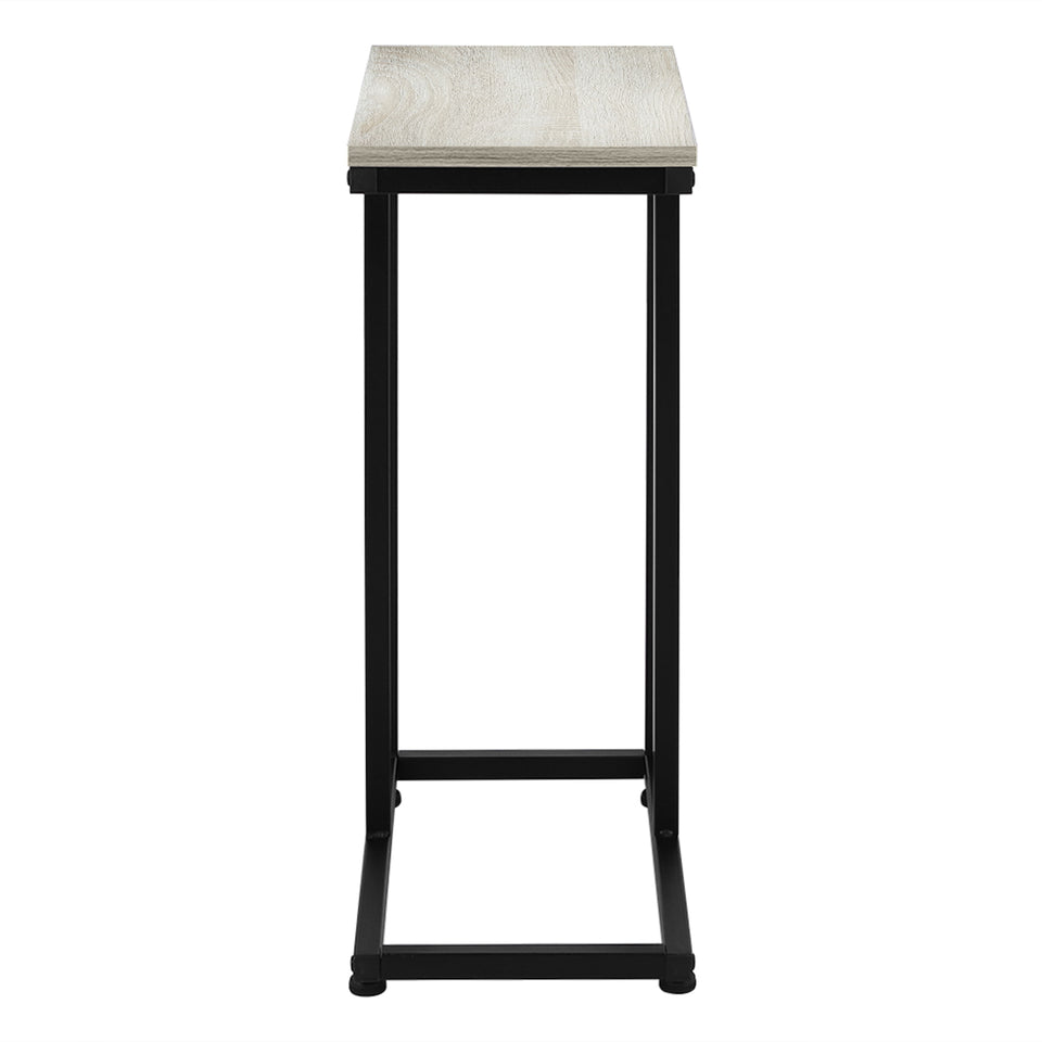 Simple Iron Sofa Accent Table Wood Grain