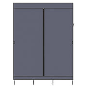 Gray 71-inch portable closet wardrobe clothes rack with shelf, storage organizer by Lavish Kitchen Isle.