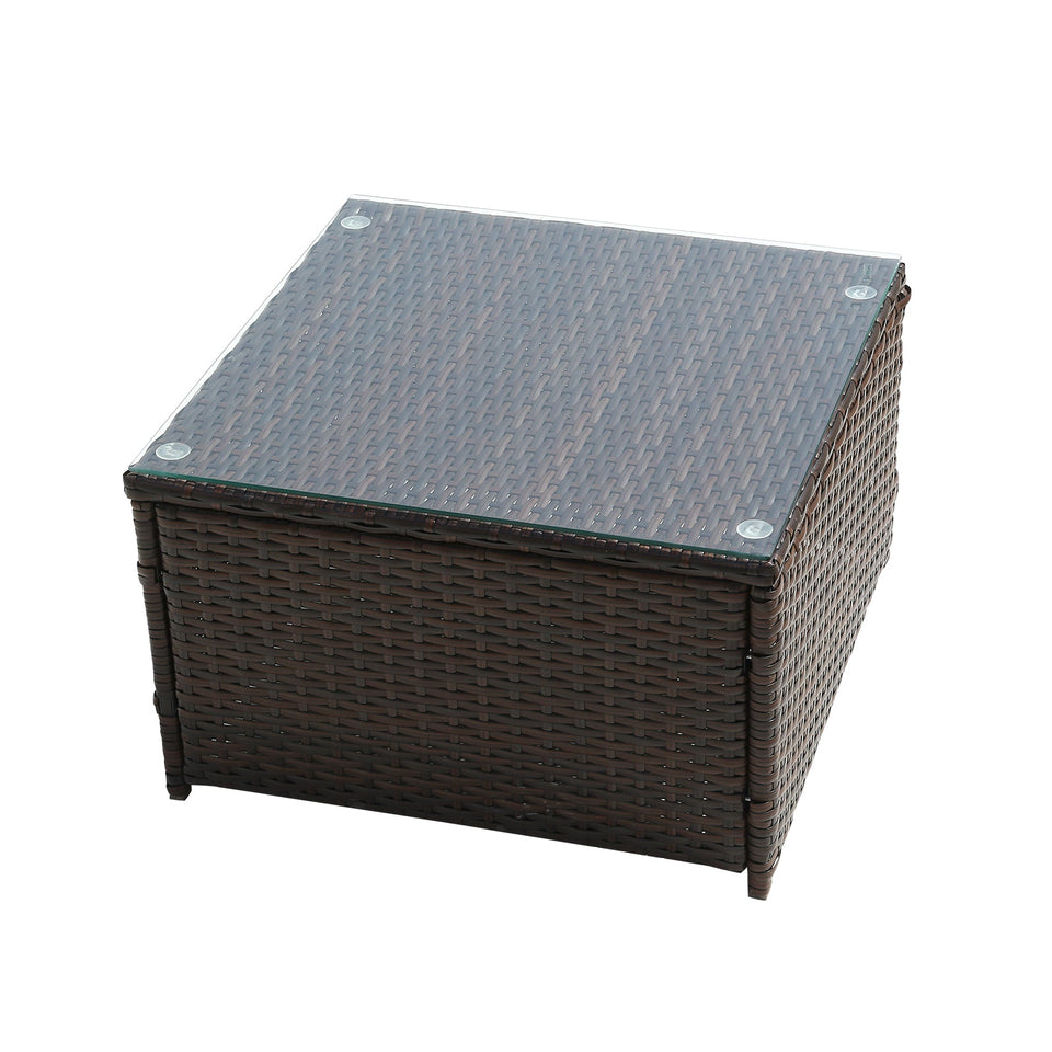 Oshion Dark Brown Gradient Rattan Three-Piece Rattan Sofa-Lavish Kitchen Island