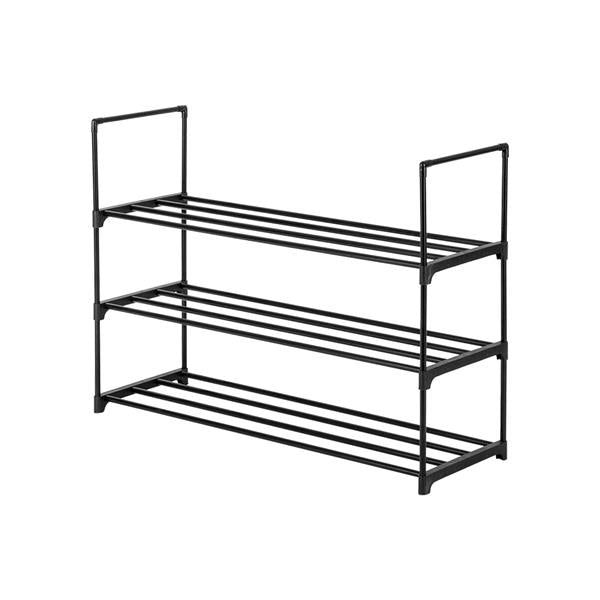 3 Tiers Shoe Rack Shoe Tower Shelf Storage Organizer For Bedroom, Entryway, Hallway, and Closet Black