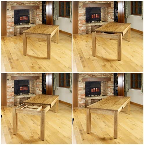 Mobel Hidden Extending Oak Dining Table (Seats 4-8)