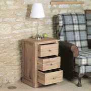 Mobel Oak Three Drawer Lamp Table - Lavish Kitchen Isle