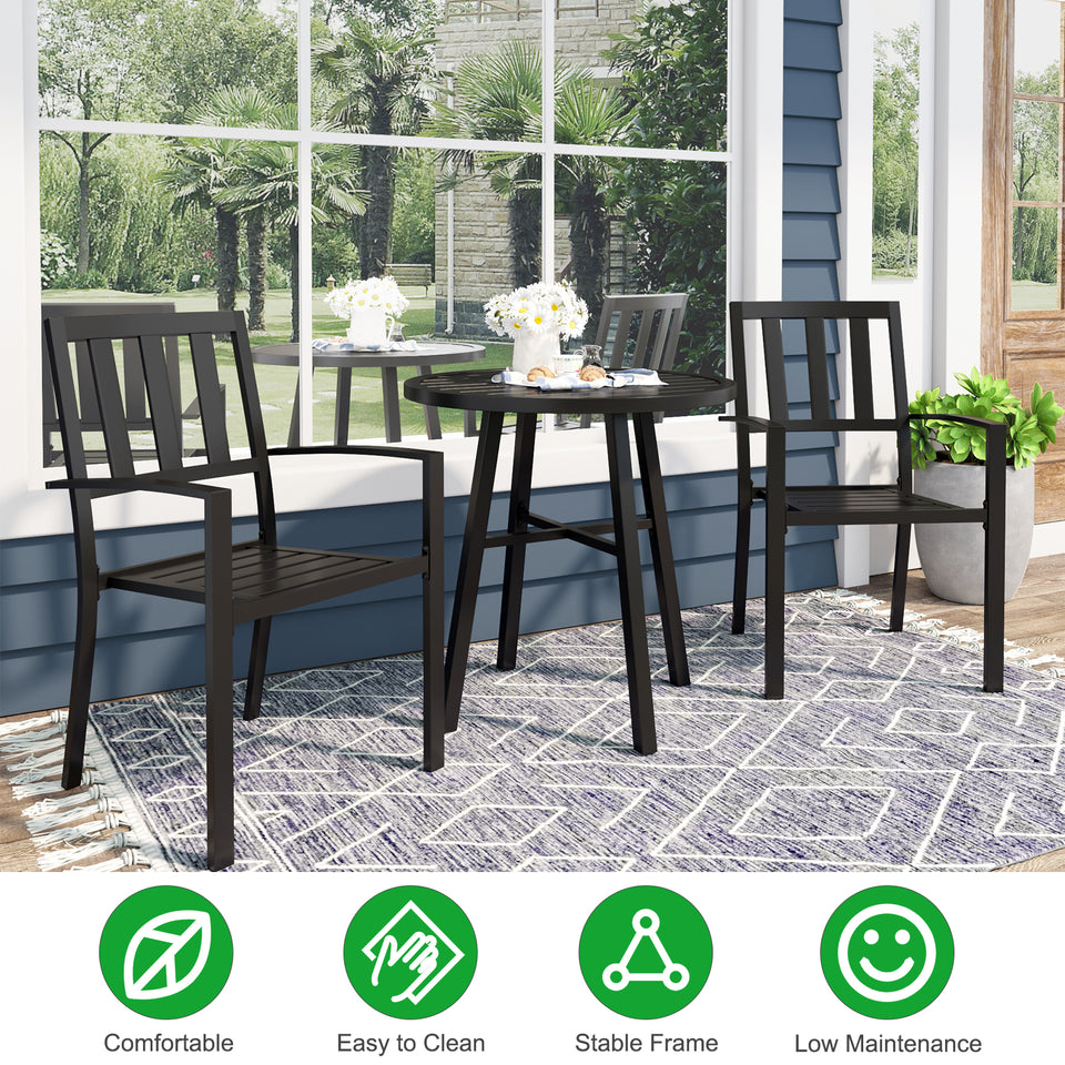 Dining Bistro Furniture Set 2 Seater with Round Table