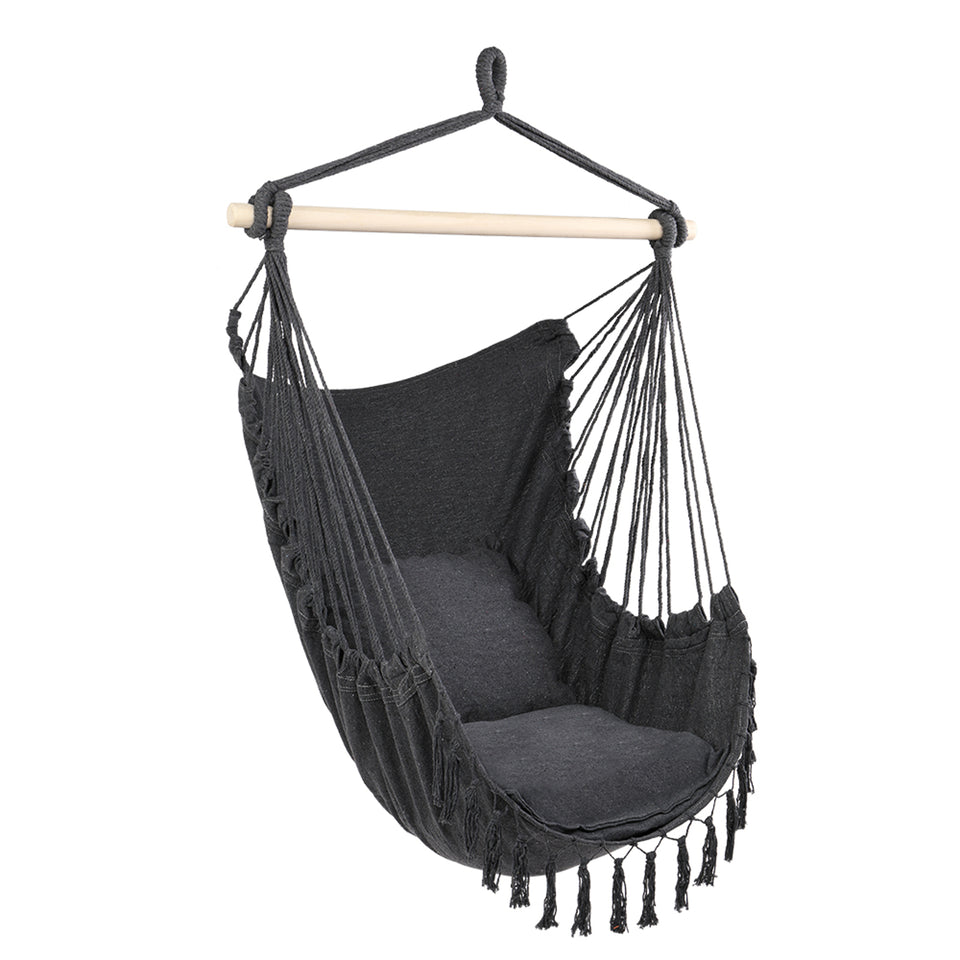 Pillow Tassel Hanging Chair Grey