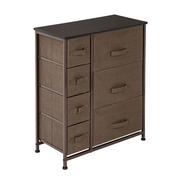 Dresser with 7 Drawers for Bedroom, Hallway, Closet, Office Organization- Brown