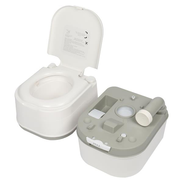 24L Portable Removable Flush Toilet Porcelain White