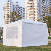 Lavish Kitchen Isle 3x3m waterproof portable tent with four sides, white fabric, spiral tube frame, ideal for home use.