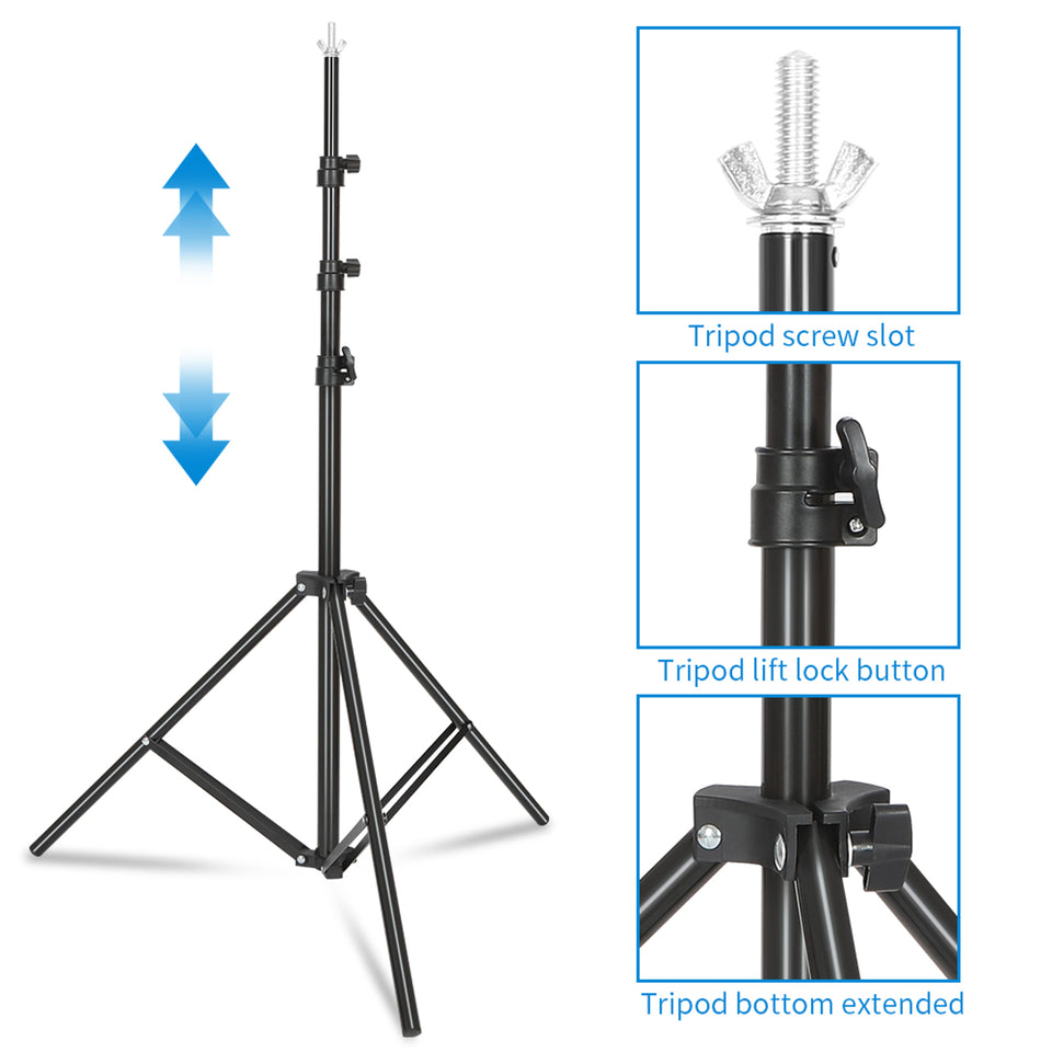Improved version with 150cm cross bar T-shaped bracket iron black photography Stand
