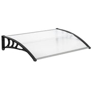 Lavish Kitchen Isle HT-120 x 80 household door and window rain cover eaves canopy with white and black brackets, weather-resistant design.