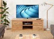 Mobel Oak Widescreen Television Cabinet - Lavish Kitchen Isle