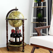 Wooden Globe Drinks Cabinet with Italian Style-COSTWAY