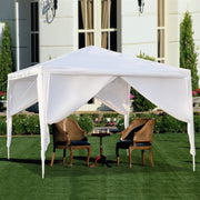 White 3x3m portable waterproof tent with spiral tube frame, suitable for home use, by Lavish Kitchen Isle.