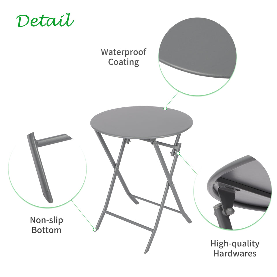 Folding Bistro Dining Table and  two sets of Chairs