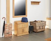 Mobel Oak Shoe Bench with Hidden Storage - Lavish Kitchen Isle