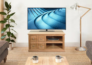 Mobel Oak Four Drawer Television Cabinet - Lavish Kitchen Isle