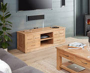 Mobel Oak Widescreen Television Cabinet - Lavish Kitchen Isle