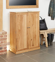 Mobel Oak Large Shoe Cupboard - Lavish Kitchen Isle