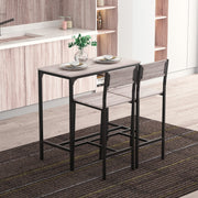 Bar Table and Stool Set| MDF and Metal Frame - Lavish Kitchen Isle