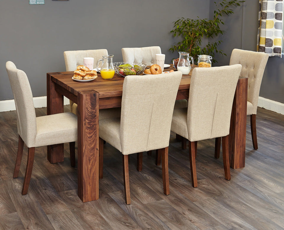 Walnut Dining Table set 150cm (4-6 Seater)