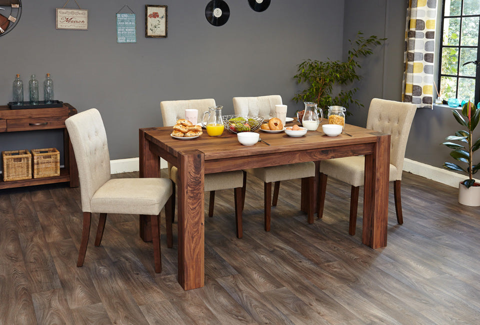 Walnut Dining Table set 150cm (4-6 Seater)