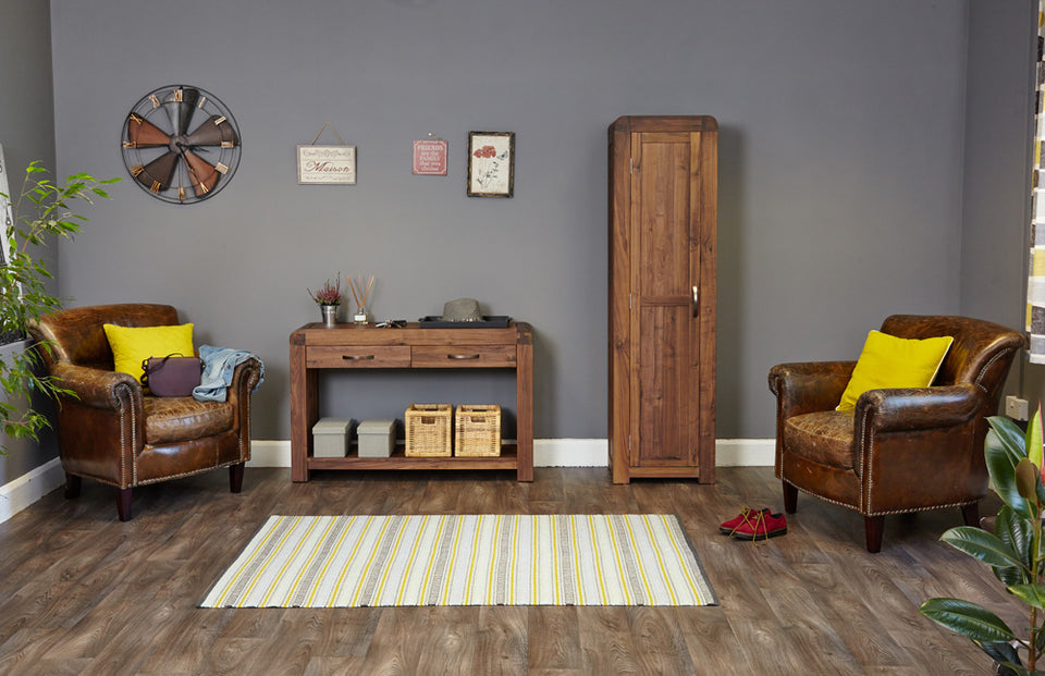 Shiro Walnut Tall Shoe Cupboard