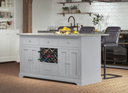 Baumhaus- Grey Kitchen Island With Grey Granite Top-Baumhaus