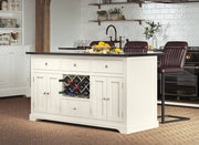 Baumhaus Cream Kitchen Island With Black Granite Worktop-Baumhaus
