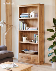 Mobel Oak Large 3 Drawer Bookcase - Lavish Kitchen Isle