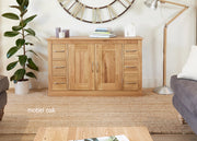 Mobel Oak Six Drawer Sideboard - Lavish Kitchen Isle