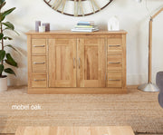 Mobel Oak Six Drawer Sideboard - Lavish Kitchen Isle