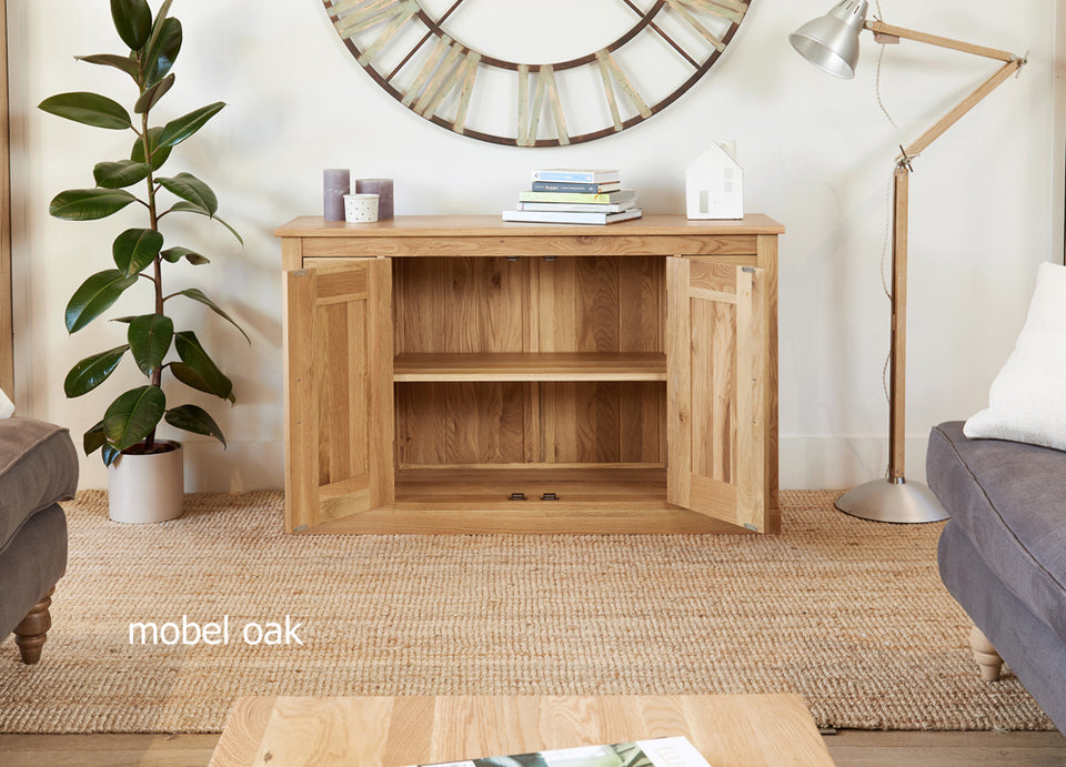 Mobel Oak Six Drawer Sideboard
