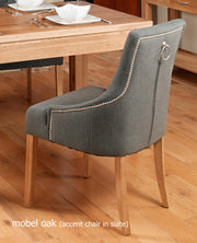Mobel Oak Dining Table set 150cm (6 Seater)- Slate - Lavish Kitchen Isle