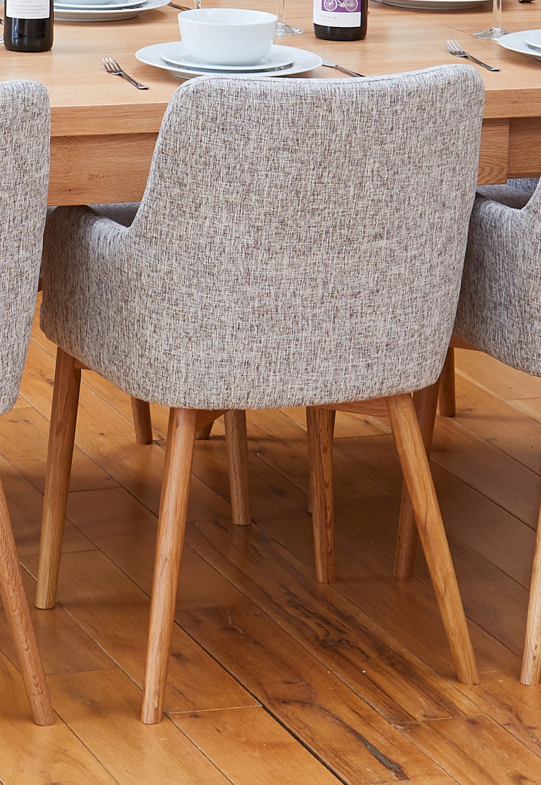 Oak Light Grey Chair (Pack of two)