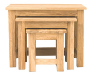 Mobel Oak Nest of 3 Coffee Tables - Lavish Kitchen Isle
