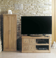 Mobel Oak Four Drawer Television Cabinet - Lavish Kitchen Isle