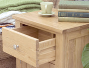 Mobel Oak One Door one Drawer Lamp Table - Lavish Kitchen Isle