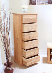 Mobel Oak Tallboy (6 Drawer) - Lavish Kitchen Isle